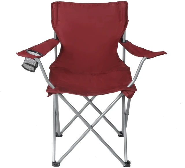 Main image of Ozark Trail Quad Folding Camp Chair with Cup Holder, Red