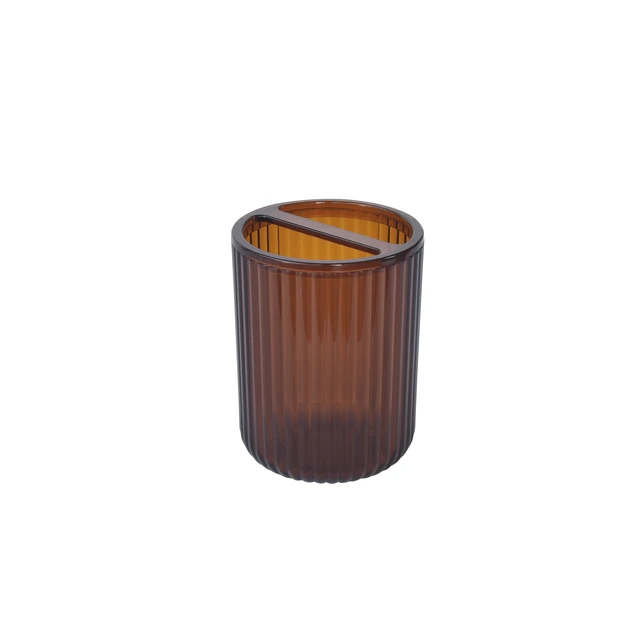 Alt view image 2 of 6 - Mainstays Toothbrush Holder, Brown Plastic, for Bathrooms