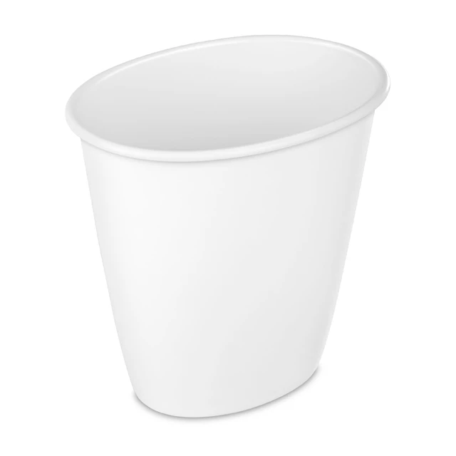 Alt view image 3 of 6 - Sterilite 4Pack 1.5Gallon Plastic Small Bathroom Trash Can, No Lid, White