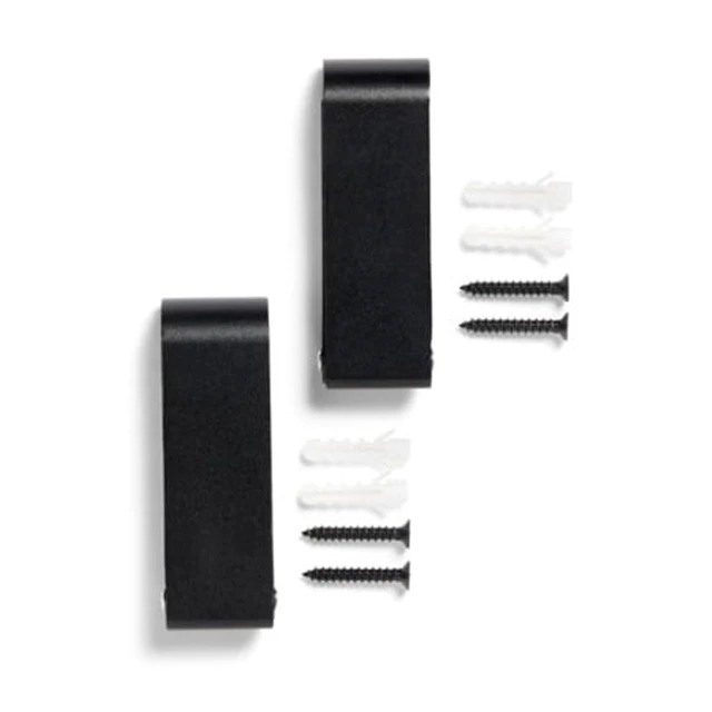 Alt view image 2 of 5 - Mainstays Wall Mounted Flip-Down Coat Hooks, Black, 2 Pack, Clutter-Free Hanging