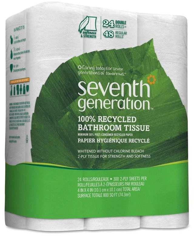 Main image of Seventh Generation White Bathroom Tissue 2-Ply Toilet Paper, 24 Count