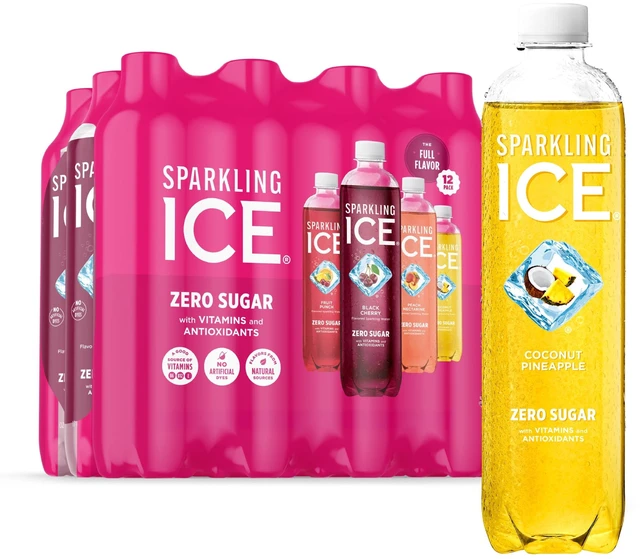 Main image of Sparkling Ice Pink Variety Pack, Flavored Sparkling Water, 17 fl oz, 12 Count