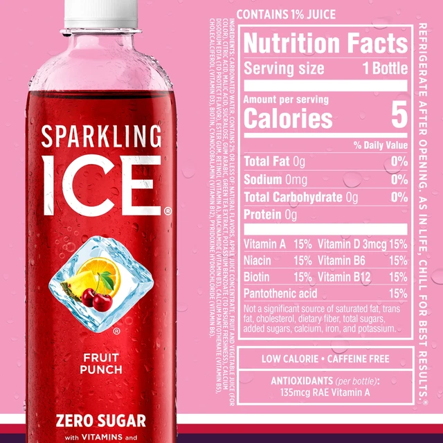 Alt view image 2 of 6 - Sparkling Ice Pink Variety Pack, Flavored Sparkling Water, 17 fl oz, 12 Count