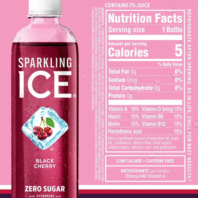 Alt view image 3 of 6 - Sparkling Ice Pink Variety Pack, Flavored Sparkling Water, 17 fl oz, 12 Count