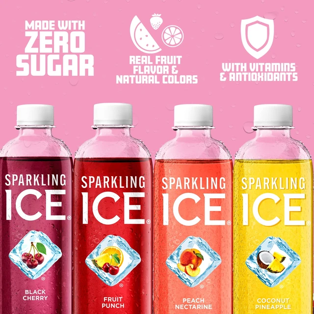 Alt view image 6 of 6 - Sparkling Ice Pink Variety Pack, Flavored Sparkling Water, 17 fl oz, 12 Count
