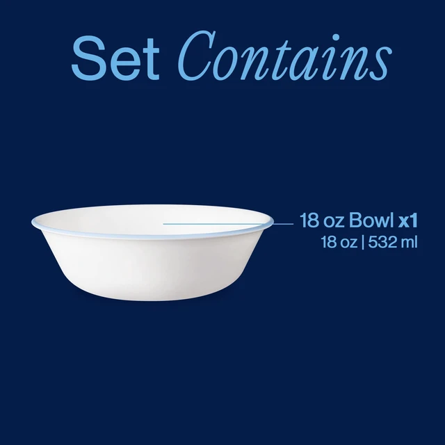 Alt view image 5 of 6 - Corelle Blue Ribbons 18oz Soup/Cereal Bowl (2 Pack)