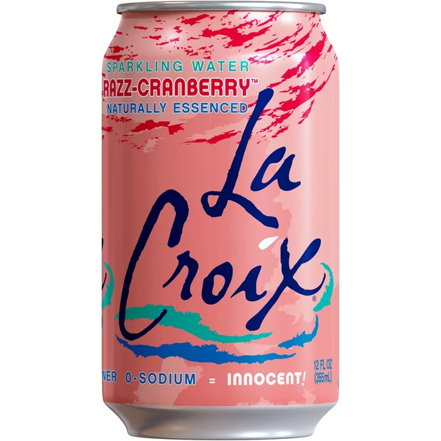 Alt view image 3 of 5 - La Croix Natural Cran-Raspberry Flavored Sparkling Water, 12 fl oz, 8 Pack