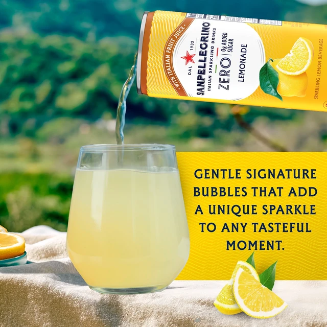 Alt view image 4 of 5 - SanPellegrino Sparkling Lemonade Low Calorie Zero Added Sugar 24 Pack Cans