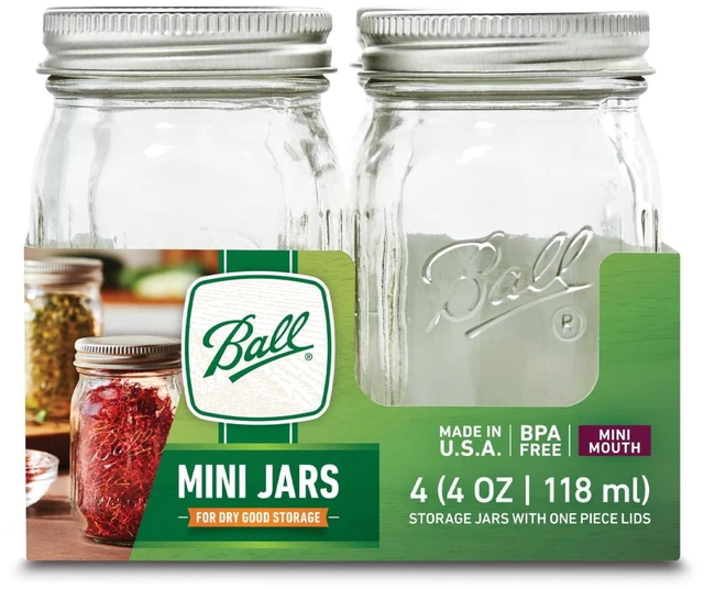 Main image of Ball 4oz Mini Jars, 4 Count