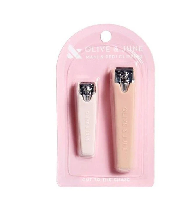 Main image of Olive & June Mani & Pedi Clippers, 2 Count, Pink