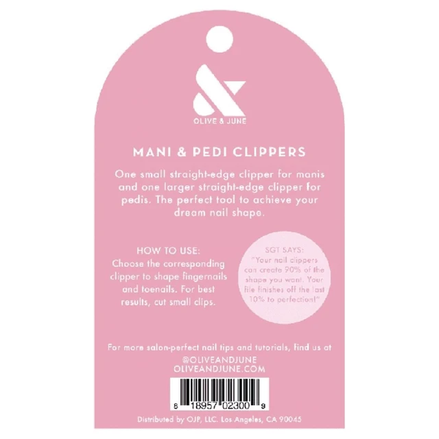Alt view image 3 of 5 - Olive & June Mani & Pedi Clippers, 2 Count, Pink