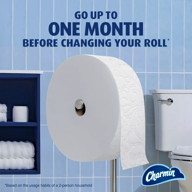 Alt view image 4 of 4 - Charmin Ultra Soft Forever Roll Starter Kit Toilet Paper, 2-Ply, 2 Rolls, 1 Holder