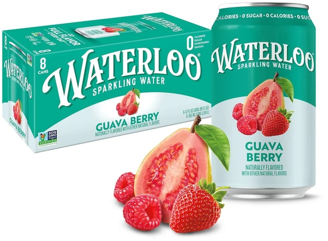 Alt view image 3 of 5 - Waterloo Sparkling Water Guava Berry, 12 fl oz, 8 Pack, Zero Calories, Zero Sugar, Non-GMO