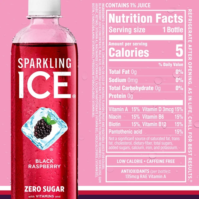 Alt view image 5 of 6 - Sparkling Ice Purple Variety Pack, Flavored Sparkling Water, 17 fl oz, 12 Count