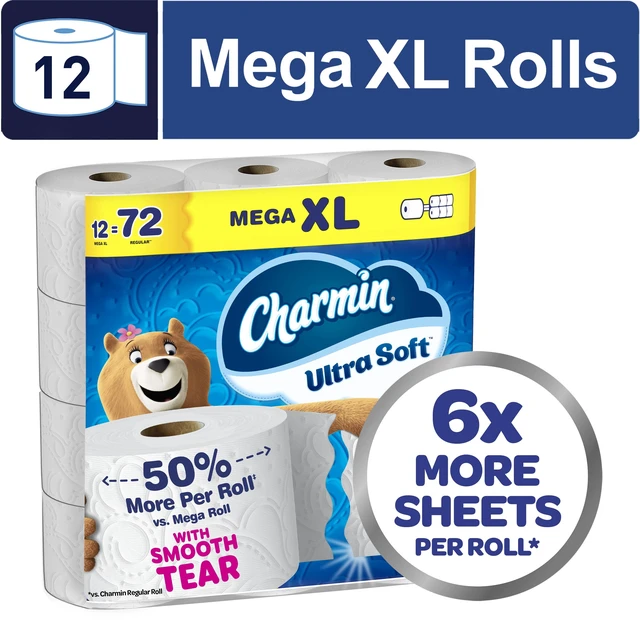 Main image of Charmin Ultra Soft Toilet Paper, 12 Mega XL Rolls