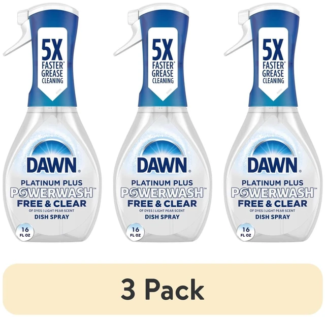 Main image of Dawn Powerwash Spray Dish Soap, 3 Pack, 16 fl oz, Free & Clear, 1 Starter Kit
