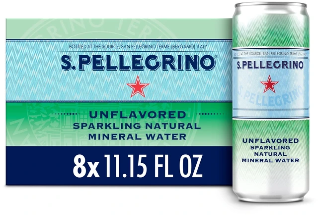 Main image of S.Pellegrino Sparkling Natural Unflavored Mineral Water, 89.2 fl oz, 8 Pack Cans