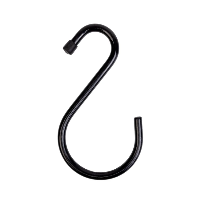 Alt view image 6 of 6 - Mainstays PVC-Coated Steel S-Hooks, Large, Black, 6 Pack