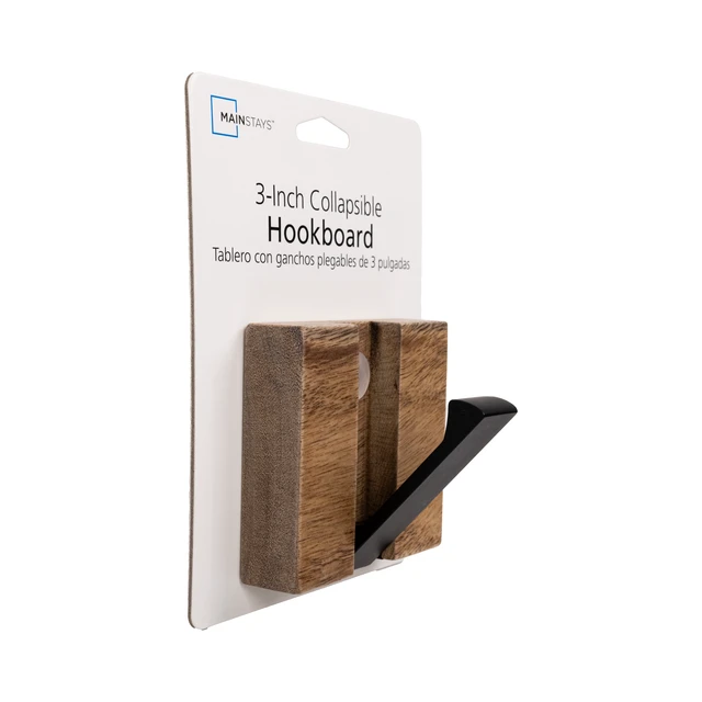 Alt view image 2 of 6 - Mainstays 3" Collapsible Wood & Metal Hook