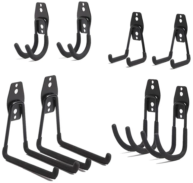 Main image of Hyper Tough 8-Pack Wall-Mount Storage Hooks, Non-Marring Vinyl Coating
