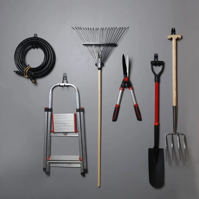 Alt view image 6 of 6 - Hyper Tough 8-Pack Wall-Mount Storage Hooks, Non-Marring Vinyl Coating