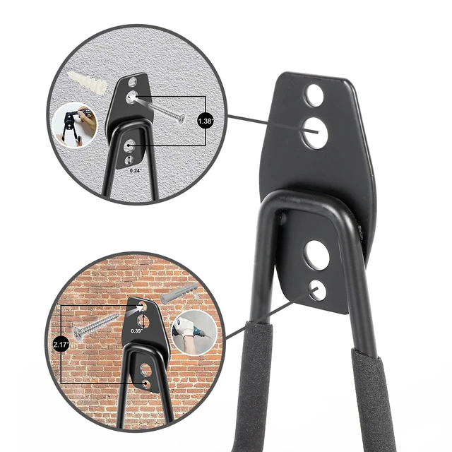 Alt view image 4 of 6 - Hyper Tough 8-Pack Wall-Mount Storage Hooks, Non-Marring Vinyl Coating