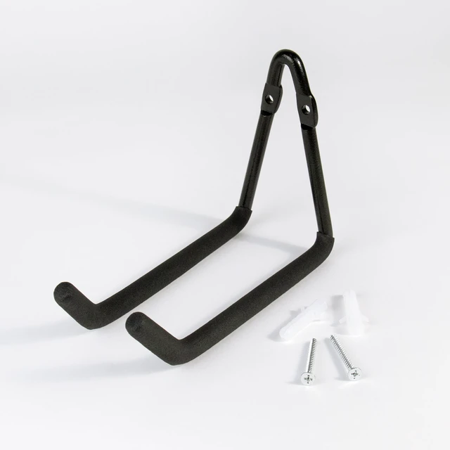 Alt view image 5 of 7 - Hyper Tough Screw Mounted Steel Utility V-Hook, Black, 3in x 4.3in x 7in