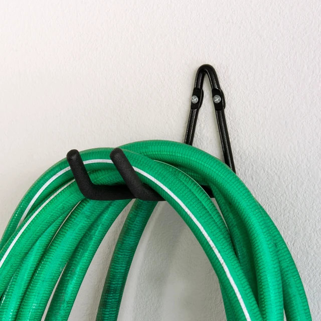 Alt view image 3 of 7 - Hyper Tough Screw Mounted Steel Utility V-Hook, Black, 3in x 4.3in x 7in