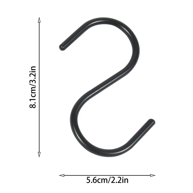 Alt view image 5 of 6 - Mainstays Hooks, 12-Piece Set, Black, 100% Iron