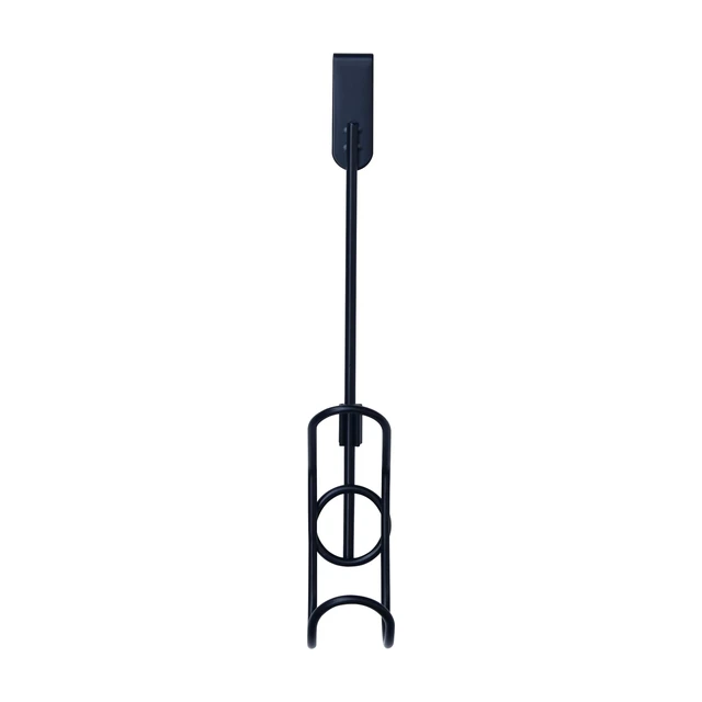 Alt view image 4 of 4 - Mainstays Over-the-Door Single Towel Hook, Black, 1 Pack