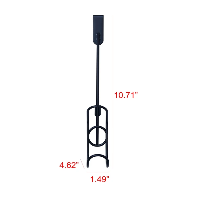 Alt view image 3 of 4 - Mainstays Over-the-Door Single Towel Hook, Black, 1 Pack
