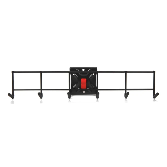 Alt view image 3 of 6 - Hyper Tough 6-Hook Rack Organizer, Wall Mount or Snap Rail System, Black
