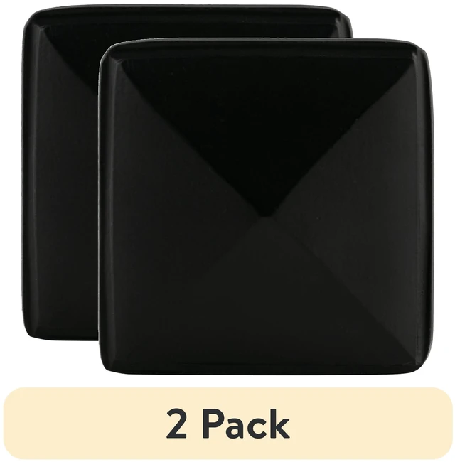 Main image of 2-Pack Mainstays Square Black Metal Wall Hook, 2.25 x 2.25 in