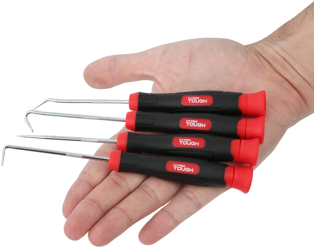 Alt view image 6 of 6 - Hyper Tough 4-Piece Curved, Complex & 90-Degree Steel Hooks