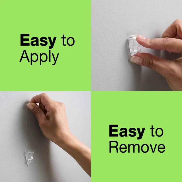 Alt view image 4 of 4 - FrogTape reMOVEables Clear Mini Hooks, 18 Hooks and 24 Adhesive Strips