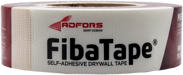 Main image of Saint-Gobain ADFORS FibaTape Perfect Finish 1-7/8 Inch x 180 Foot Ultra Thin Self-Adhesive Mesh Drywall Joint Tape