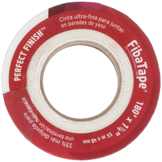 Alt view image 2 of 5 - Saint-Gobain ADFORS FibaTape Perfect Finish 1-7/8 Inch x 180 Foot Ultra Thin Self-Adhesive Mesh Drywall Joint Tape