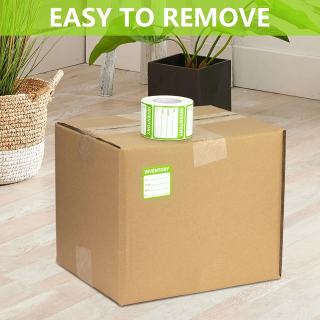 Alt view image 2 of 7 - 600Pcs 2x2in Inventory Stickers Control Labels for Shipping Packing