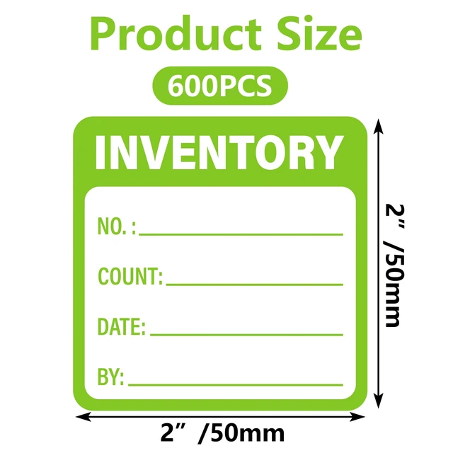 Alt view image 5 of 7 - 600Pcs 2x2in Inventory Stickers Control Labels for Shipping Packing