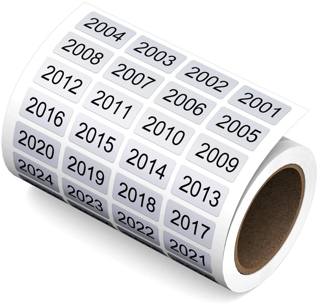 Main image of 4"x0.8" Waterproof Vinyl Inventory Number Stickers 2001-4000