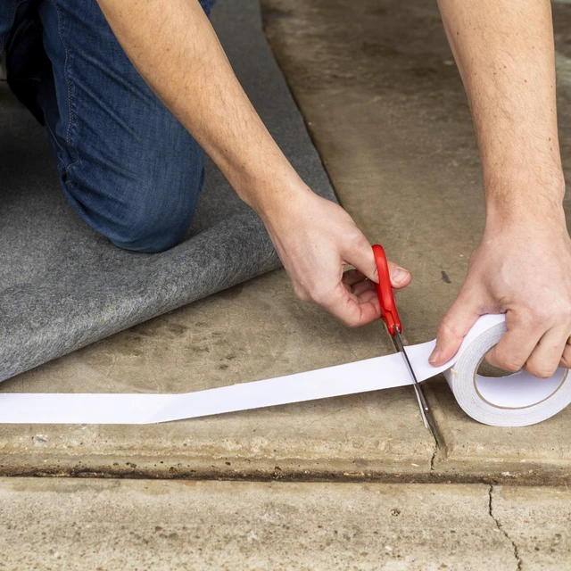 Alt view image 4 of 5 - Duck Brand 1.41in x 42ft Indoor/Outdoor Carpet Tape White