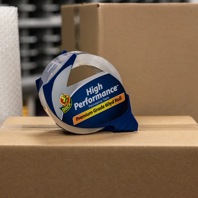 Alt view image 6 of 6 - Duck Brand High Performance Packing Tape With Dispenser, Clear, 1.88In.x60Yd.