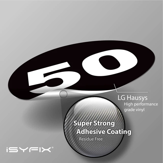 Alt view image 6 of 6 - iSYFIX Consecutive Number Stickers 1 to 50, 1.5Inch, Black, 1 Set