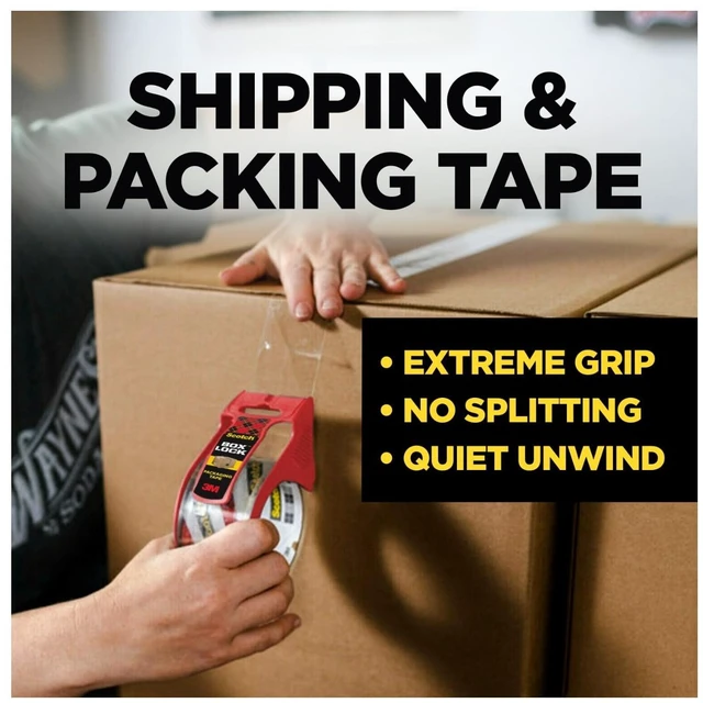 Alt view image 4 of 6 - Scotch Box Lock Shipping Tape Refill, Clear, 1.88in x 54.6yd, 1 Roll