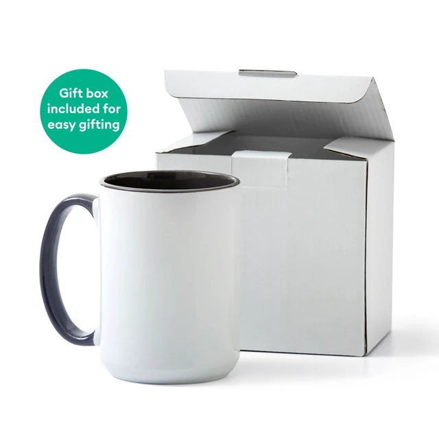 Alt view image 5 of 6 - Cricut Beveled Blank Mug, White/Gray