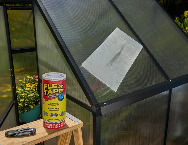 Alt view image 3 of 5 - Flex Tape Rubberized Waterproof Tape, 8in x 5ft, Clear