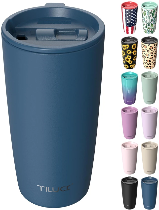 Main image of TILUCK 20oz Insulated Coffee Tumbler with BPA-Free Lid