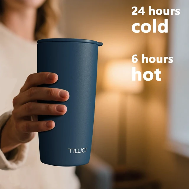 Alt view image 2 of 6 - TILUCK 20oz Insulated Coffee Tumbler with BPA-Free Lid