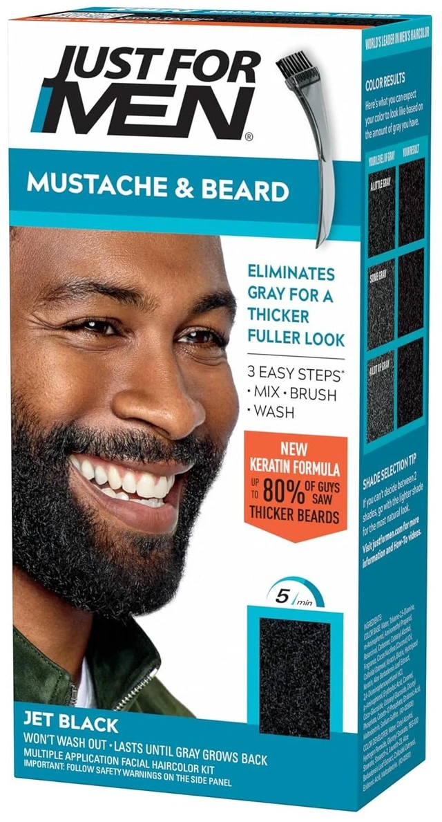 Main image of Just For Men Mustache & Beard Dye M-60 Black Keratin 1 Pack