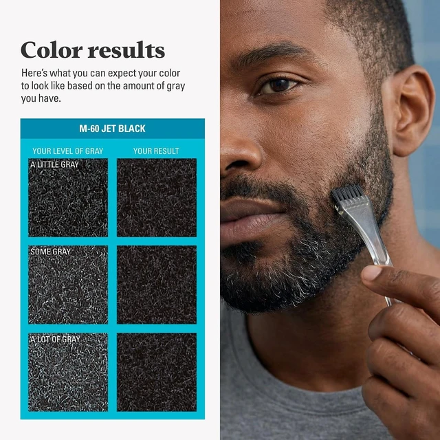 Alt view image 2 of 6 - Just For Men Mustache & Beard Dye M-60 Black Keratin 1 Pack